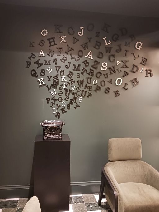 A 1930s typewriter in a Hemingwayesque shrine at the hotel