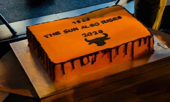 The celebratory sheet cake at the Toronto conference