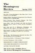 The Hemingway Review Vol.13 No.2 Spring 1994