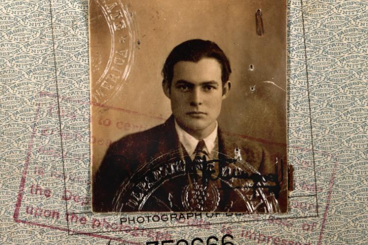 image of Hemingway's passport photo